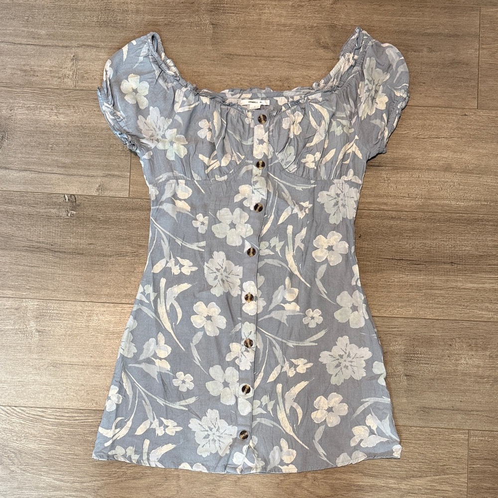 O'Neill Blue Floral Button-Down Dress